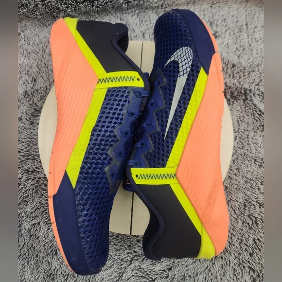 Nike Metcon 6 Royal Blue Coral Yellow Athletic Shoes Men's Size 13 - Picture 5 of 8
